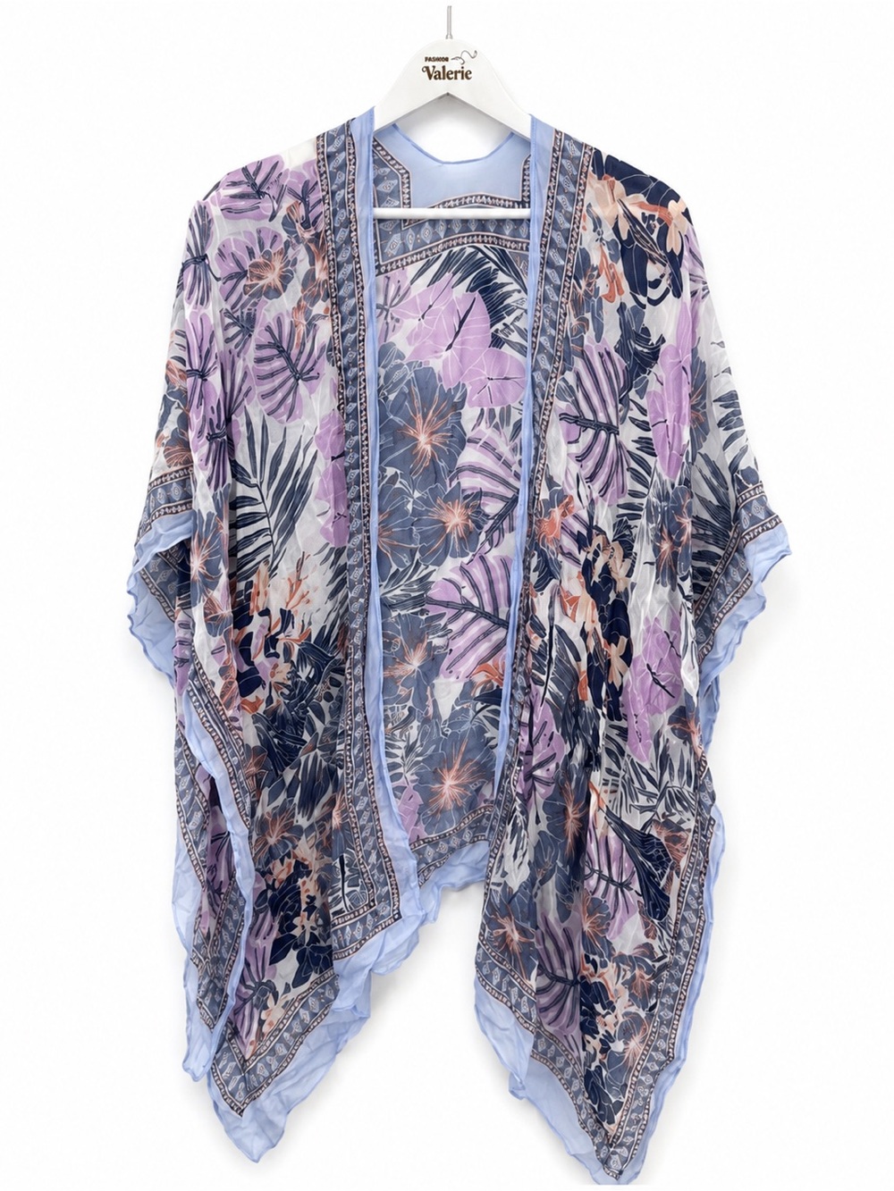 Unbranded Tropical Multic Color Shawl Overlay Kimono OSFM